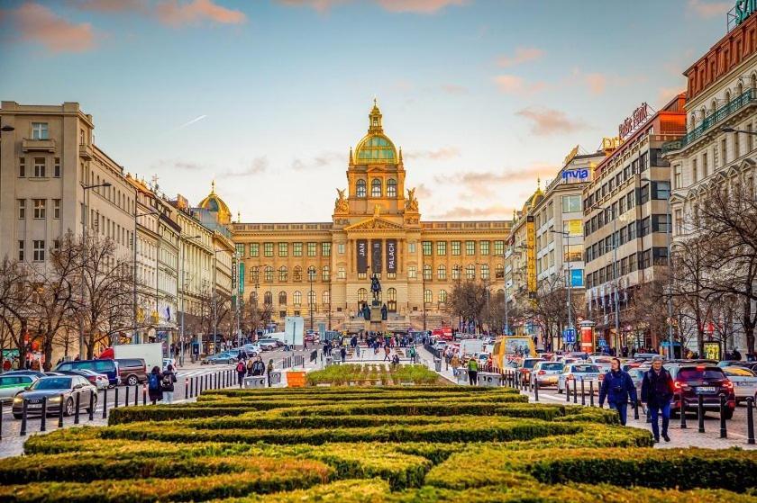 Charming By Museum And Wenceslas Square